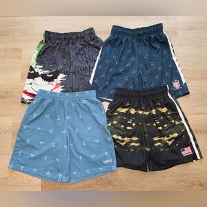 Boys Athletic Lacrosse Graphic Shorts Lot